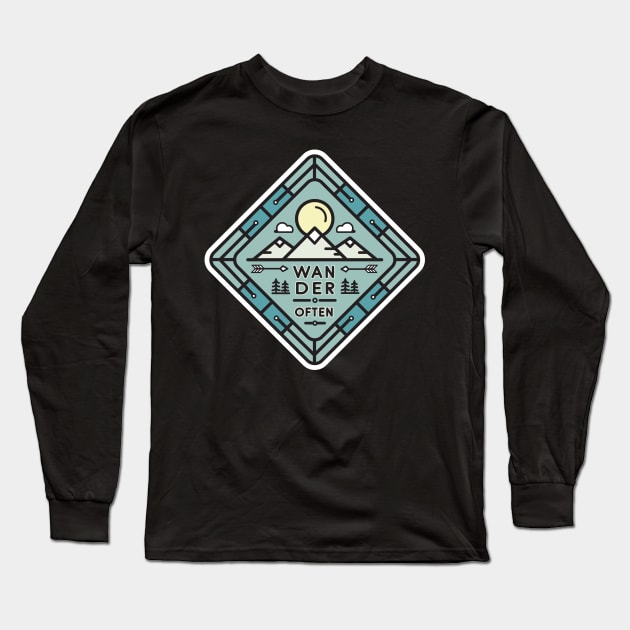 Wander Often Long Sleeve T-Shirt by CR8ART